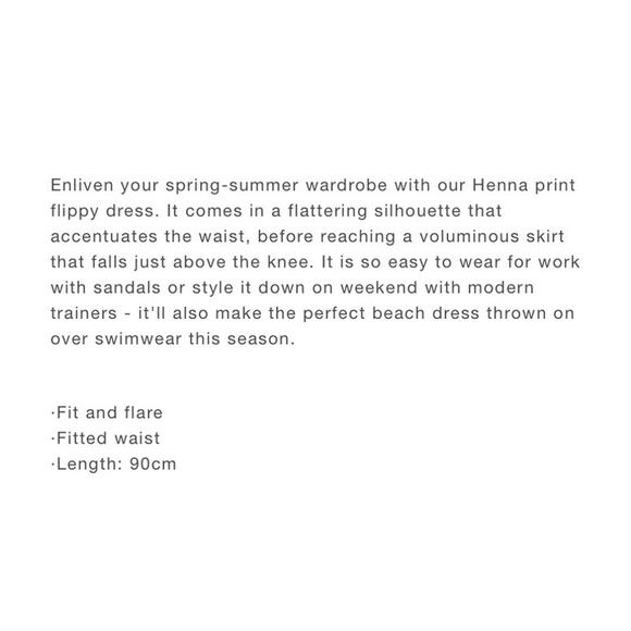 EUC Whistles Henna Print Flippy Dress sz: 4 - Picture 12 of 12